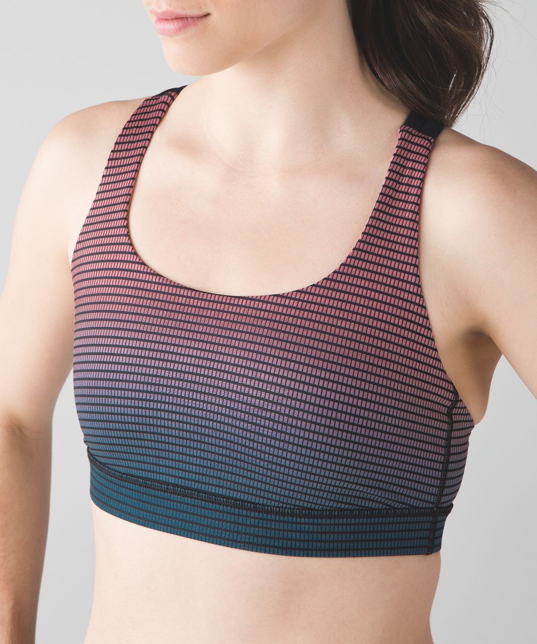 Lululemon Energy Bra - Double Gradient Yum Yum Pink Alberta Lake / Black