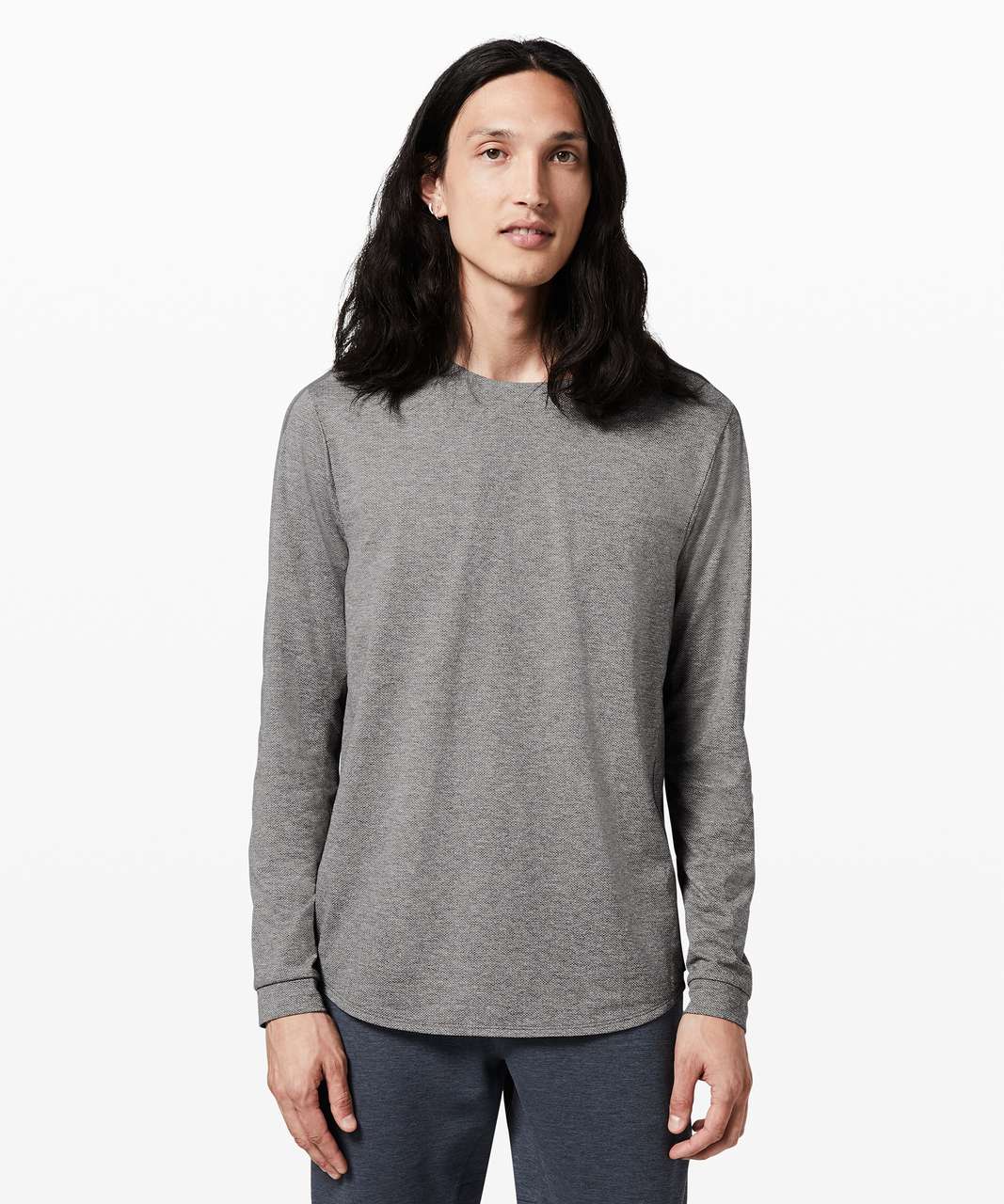 Lululemon Refract Long Sleeve *lululemon lab - Heathered Black