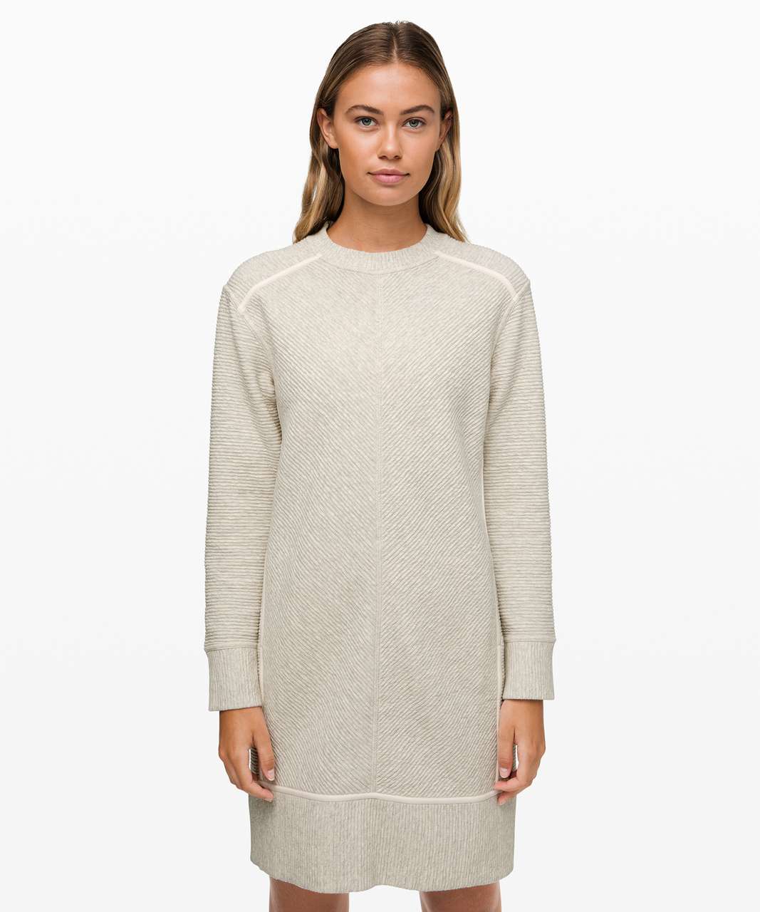 Lululemon On Repeat Dress - Heathered Light Ivory