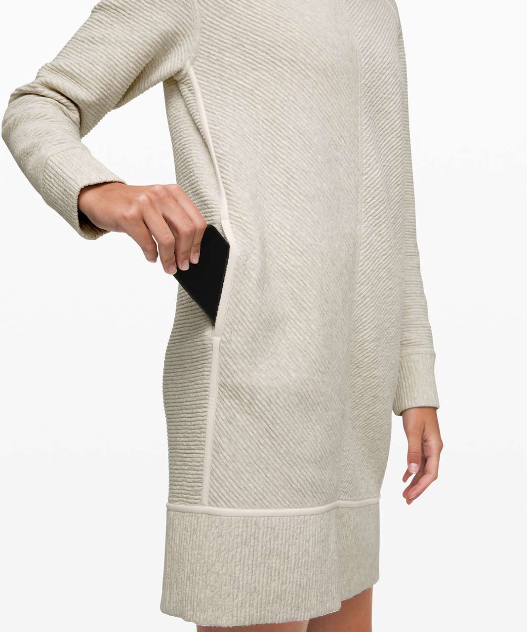 Lululemon On Repeat Dress - Heathered Light Ivory