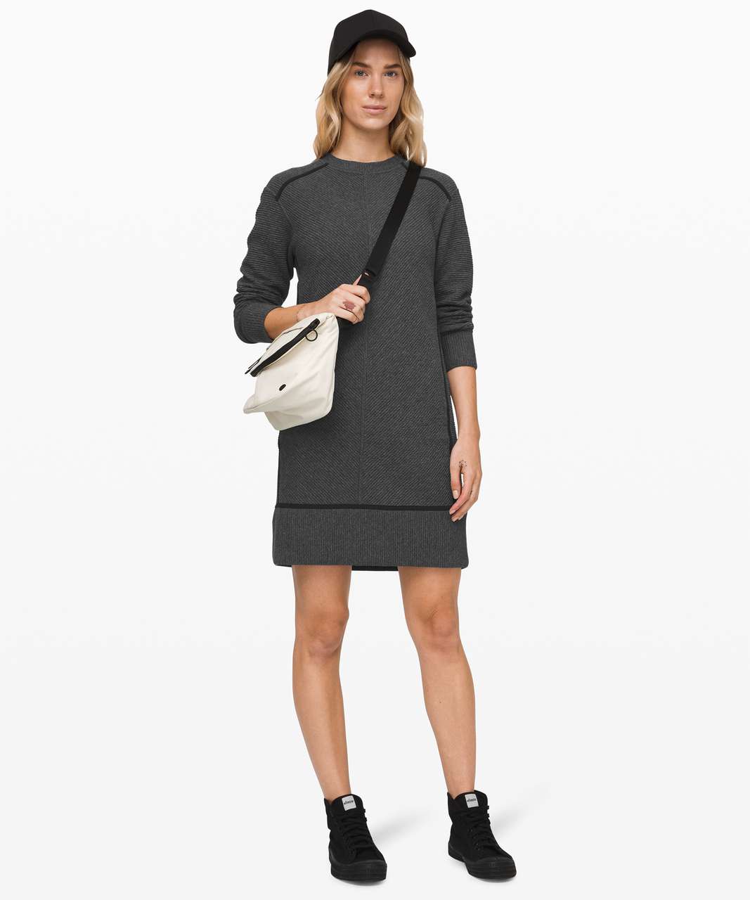 Lululemon On Repeat Dress - Heathered Core Dark Grey / Black