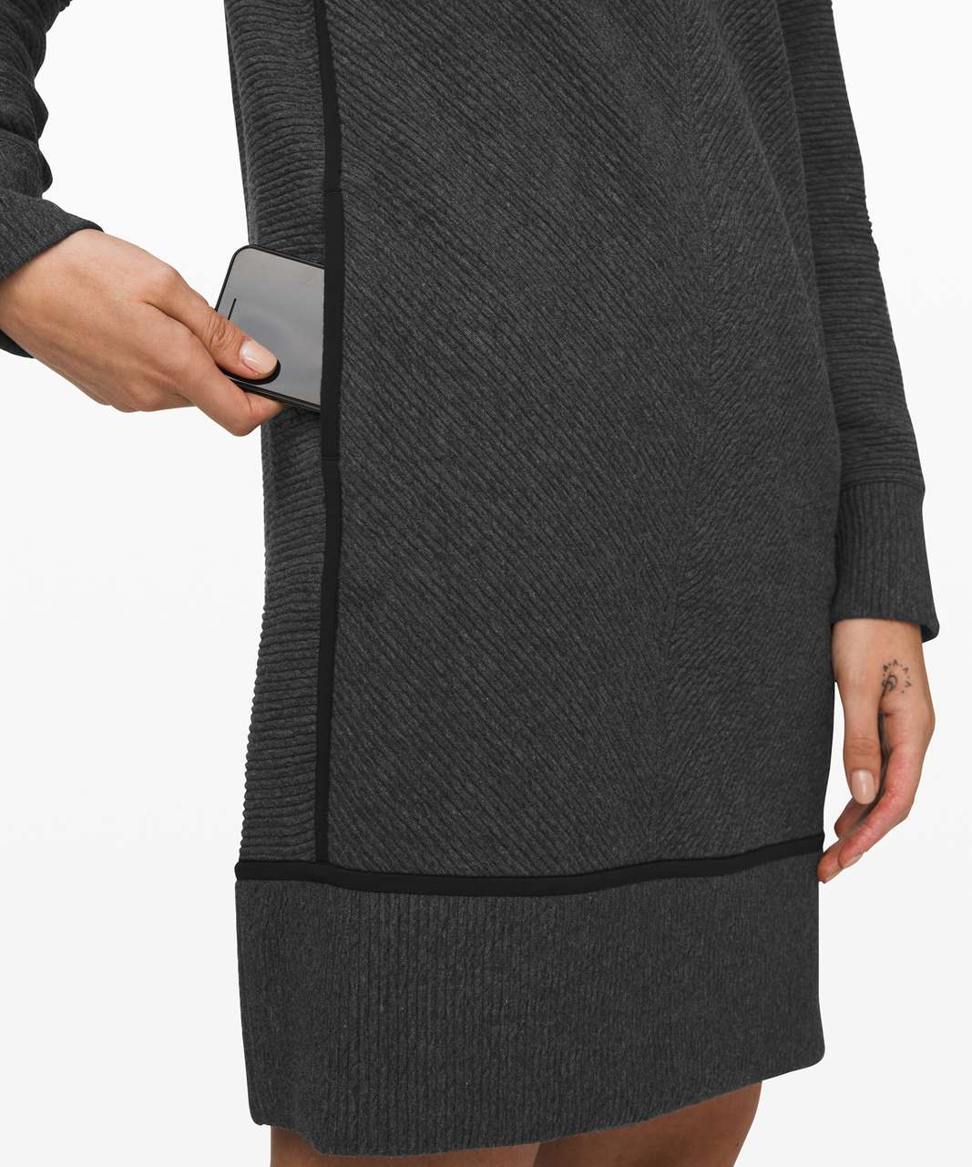 Lululemon On Repeat Dress - Heathered Core Dark Grey / Black