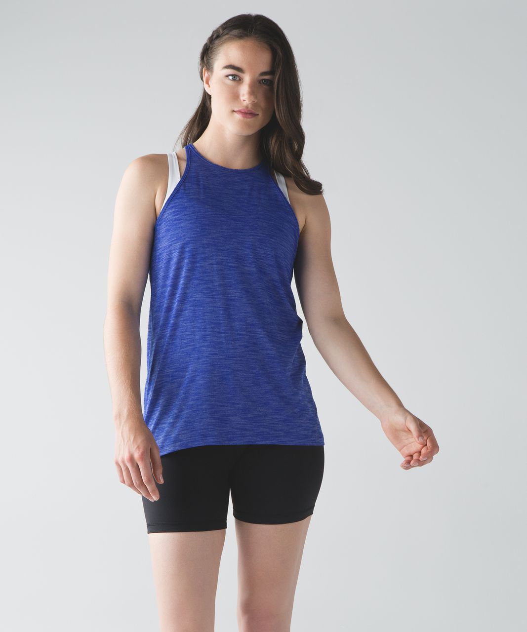 Lululemon Trapeze Twist Tank - Heathered Harbor Blue