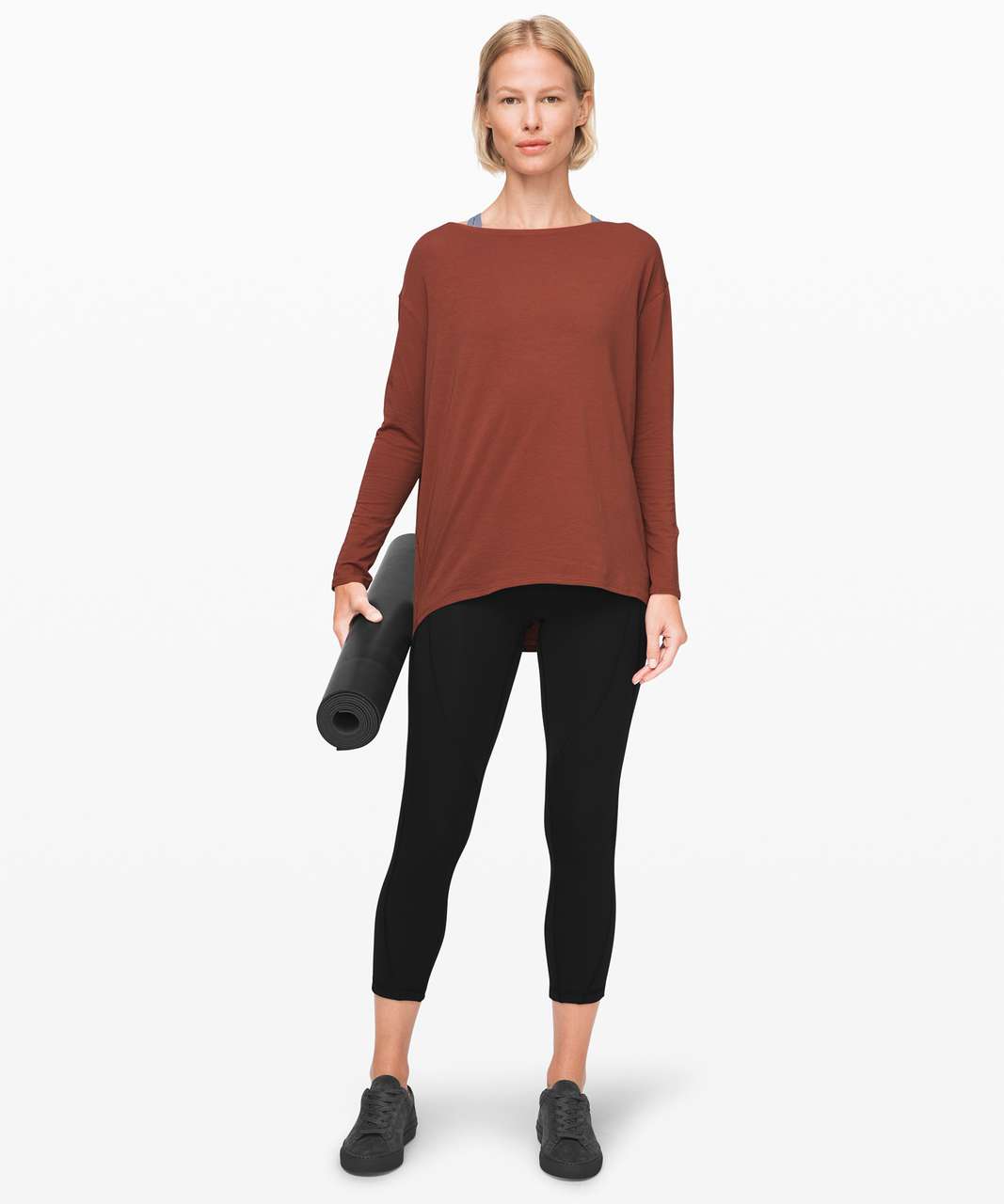 Lululemon Back In Action Long Sleeve - Rustic Clay