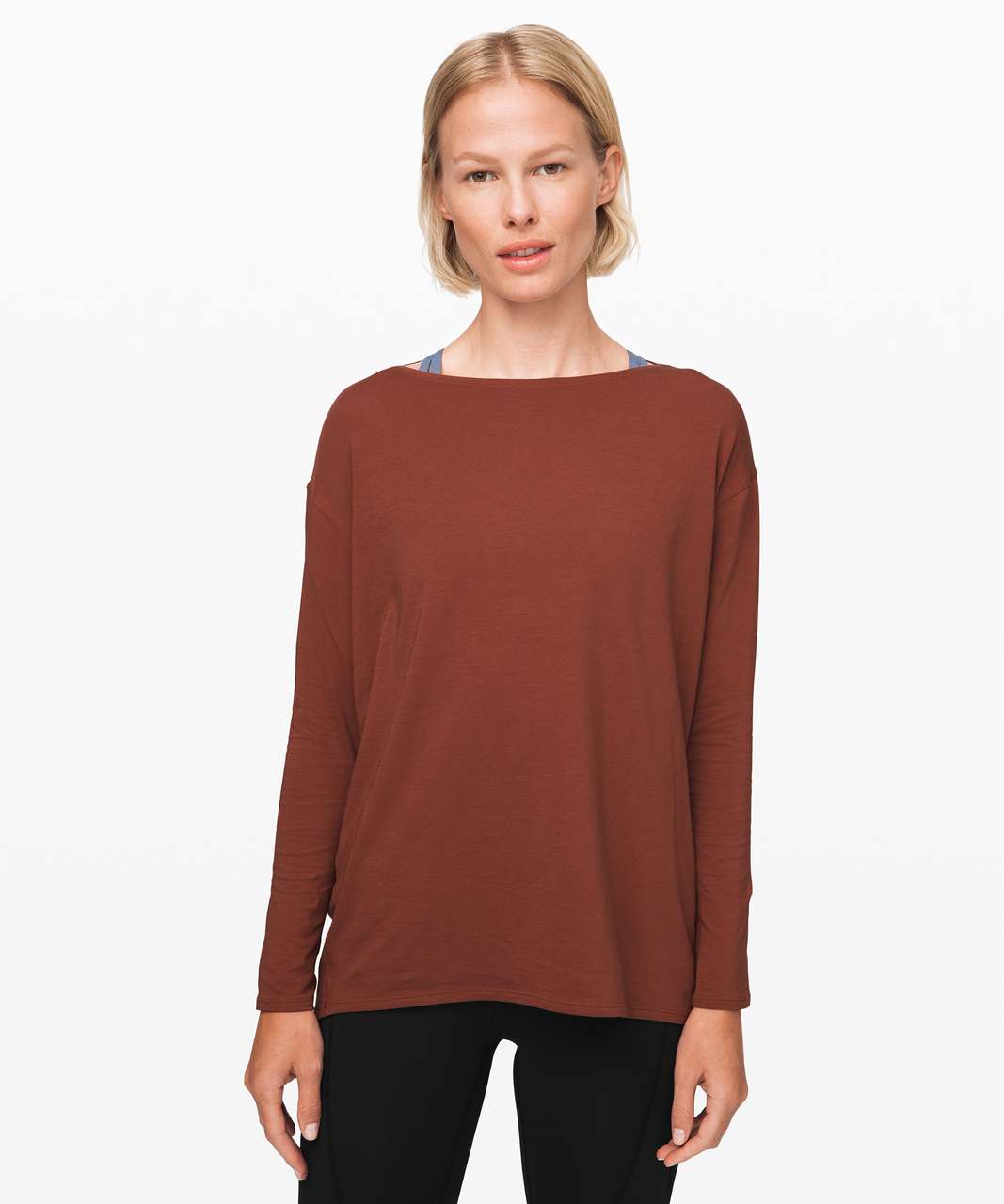 Lululemon Back In Action Long Sleeve - Rustic Clay - lulu fanatics