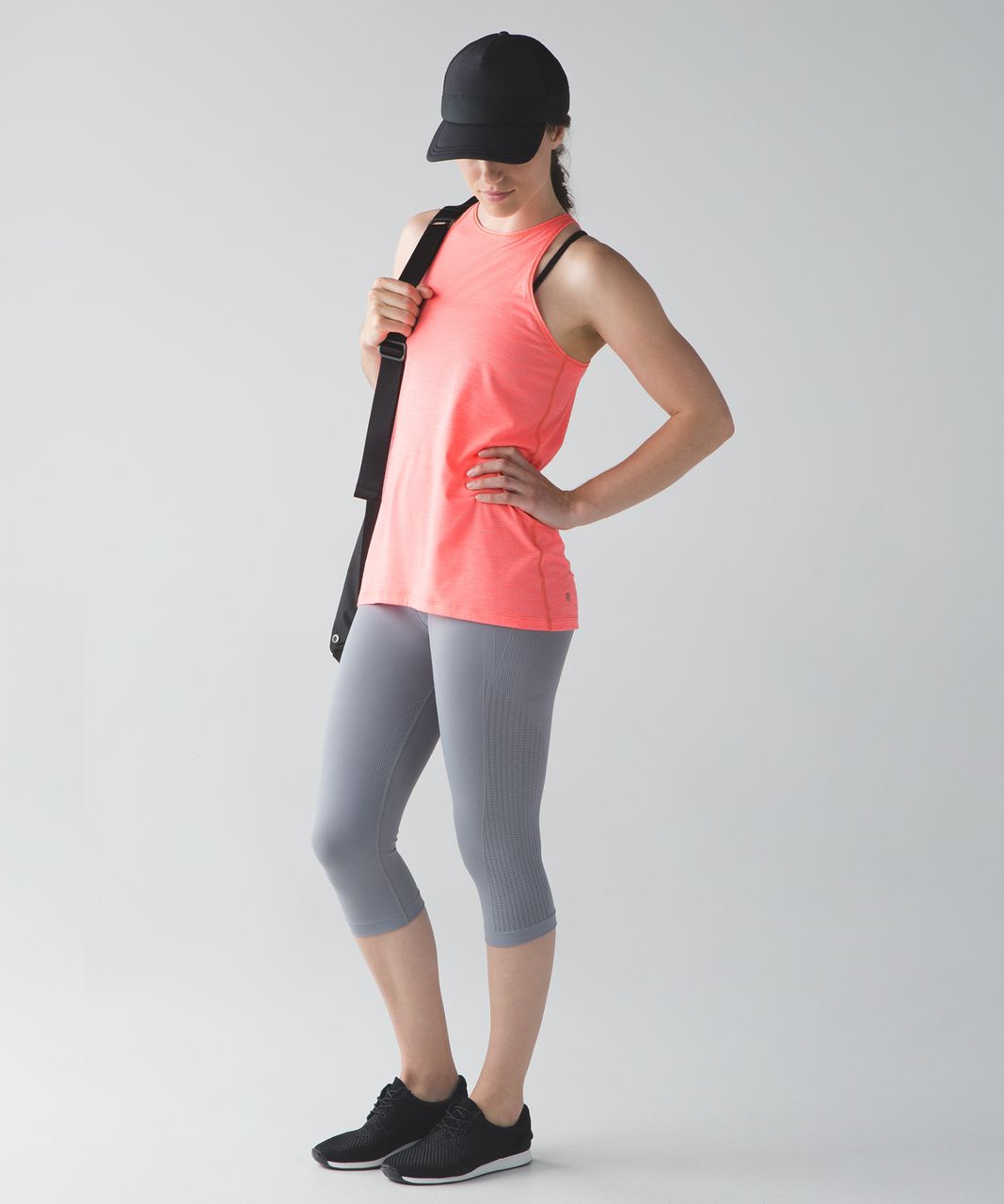 Lululemon Trapeze Twist Tank - Heathered Grapefruit