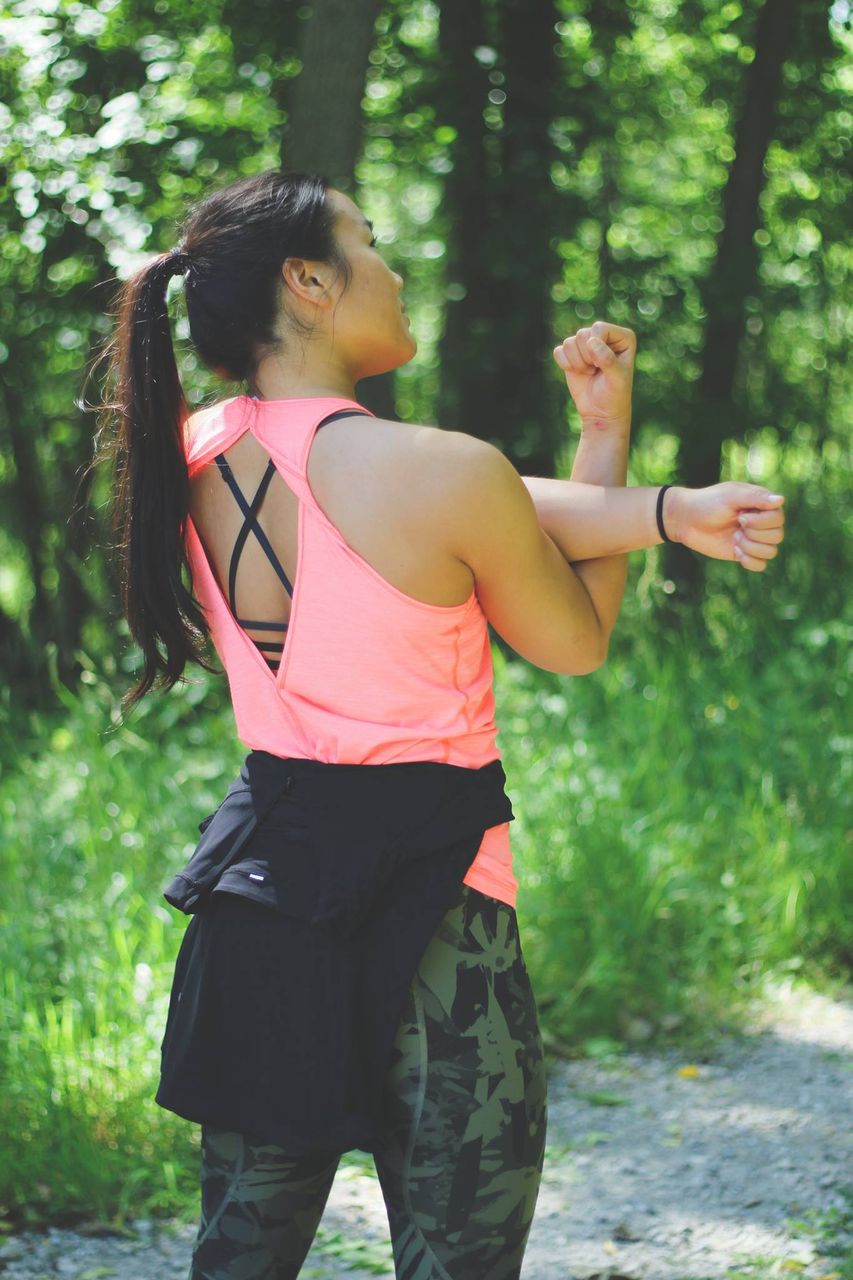 Lululemon Trapeze Twist Tank - Heathered Grapefruit