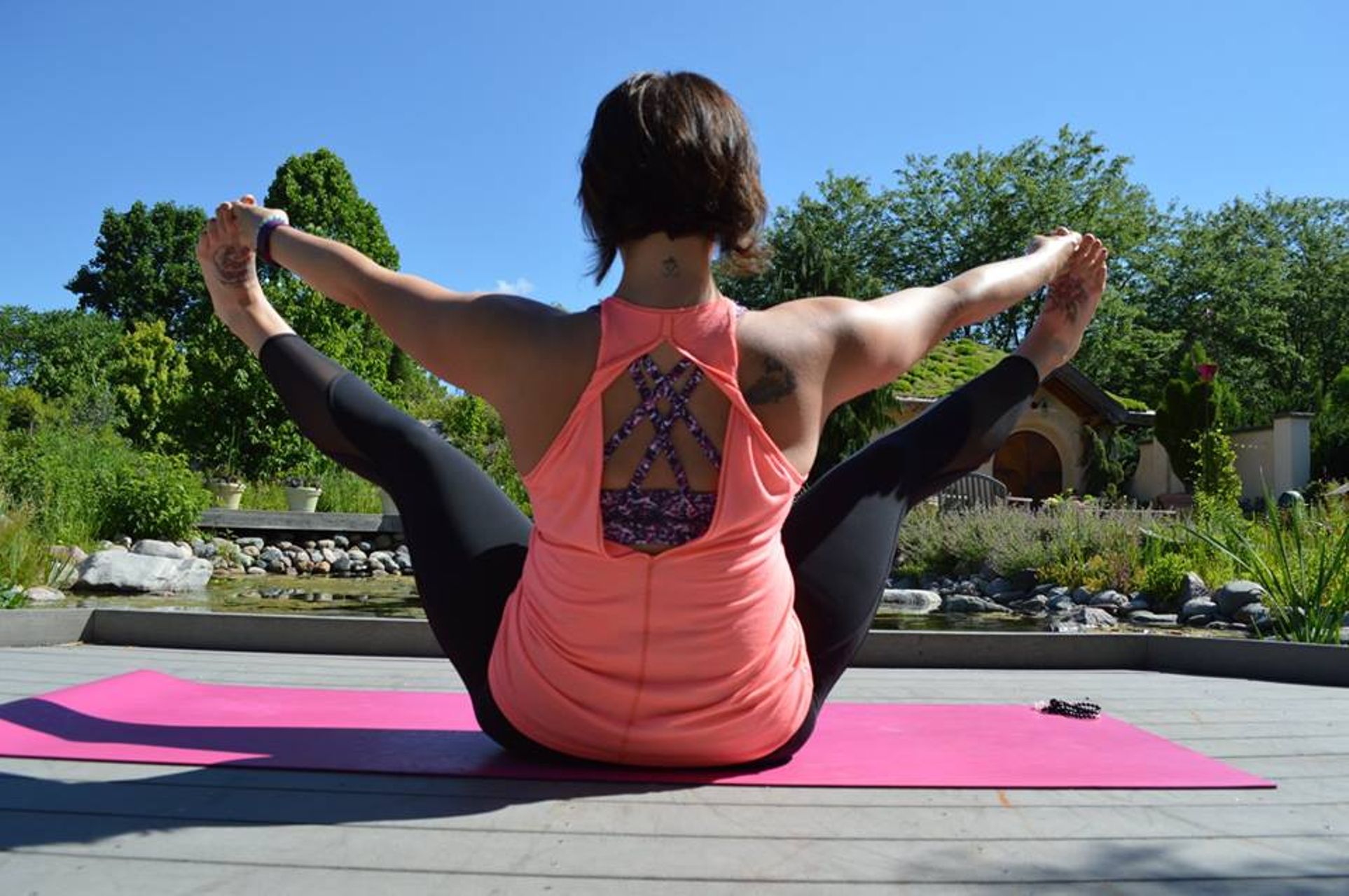 Lululemon Trapeze Twist Tank - Heathered Grapefruit