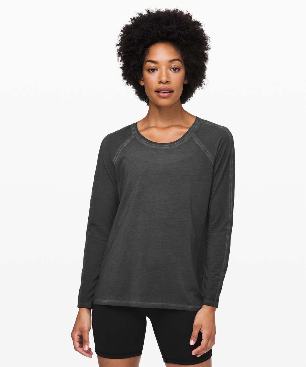 Lululemon Emerald Long Sleeve *Fade - Washed Black