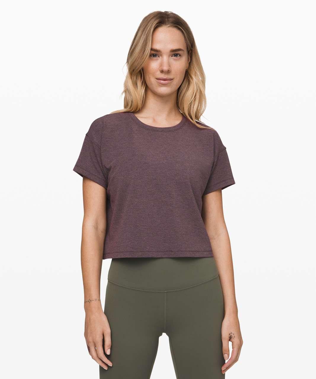 Lululemon Cates Tee - Heathered Antique Bark