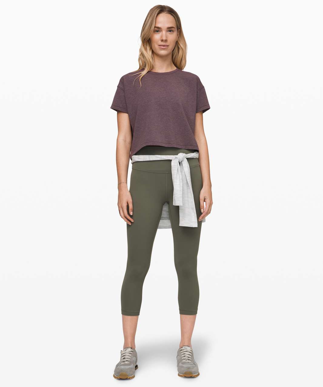 Lululemon Cates Tee - Heathered Antique Bark