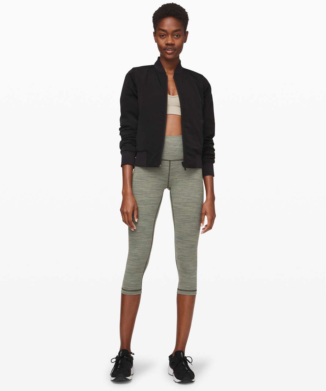 Lululemon Wunder Under Crop (High-Rise) *Luxtreme 21 - Wee Are From Space  Sage Dark Olive - lulu fanatics