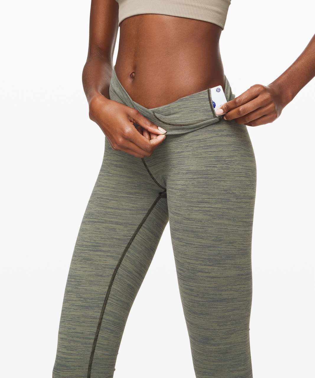 Lululemon Wunder Under Crop (High-Rise) *Luxtreme 21 - Wee Are From Space  Sage Dark Olive - lulu fanatics