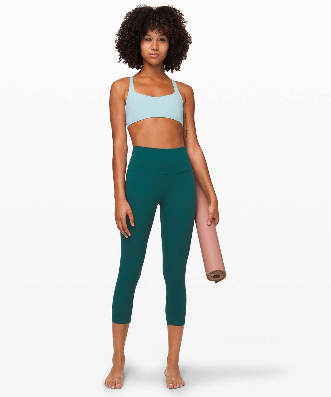 Lululemon Wunder Under Crop (High-Rise) *Full-On Luxtreme 21" - Emerald