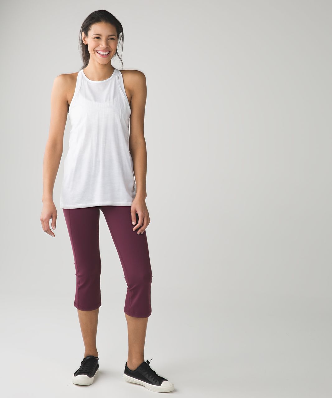 Lululemon Trapeze Twist Tank - Heathered White