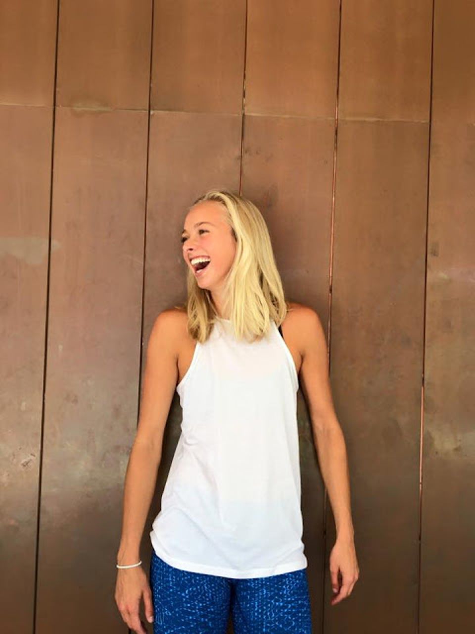 Lululemon Trapeze Twist Tank - Heathered White