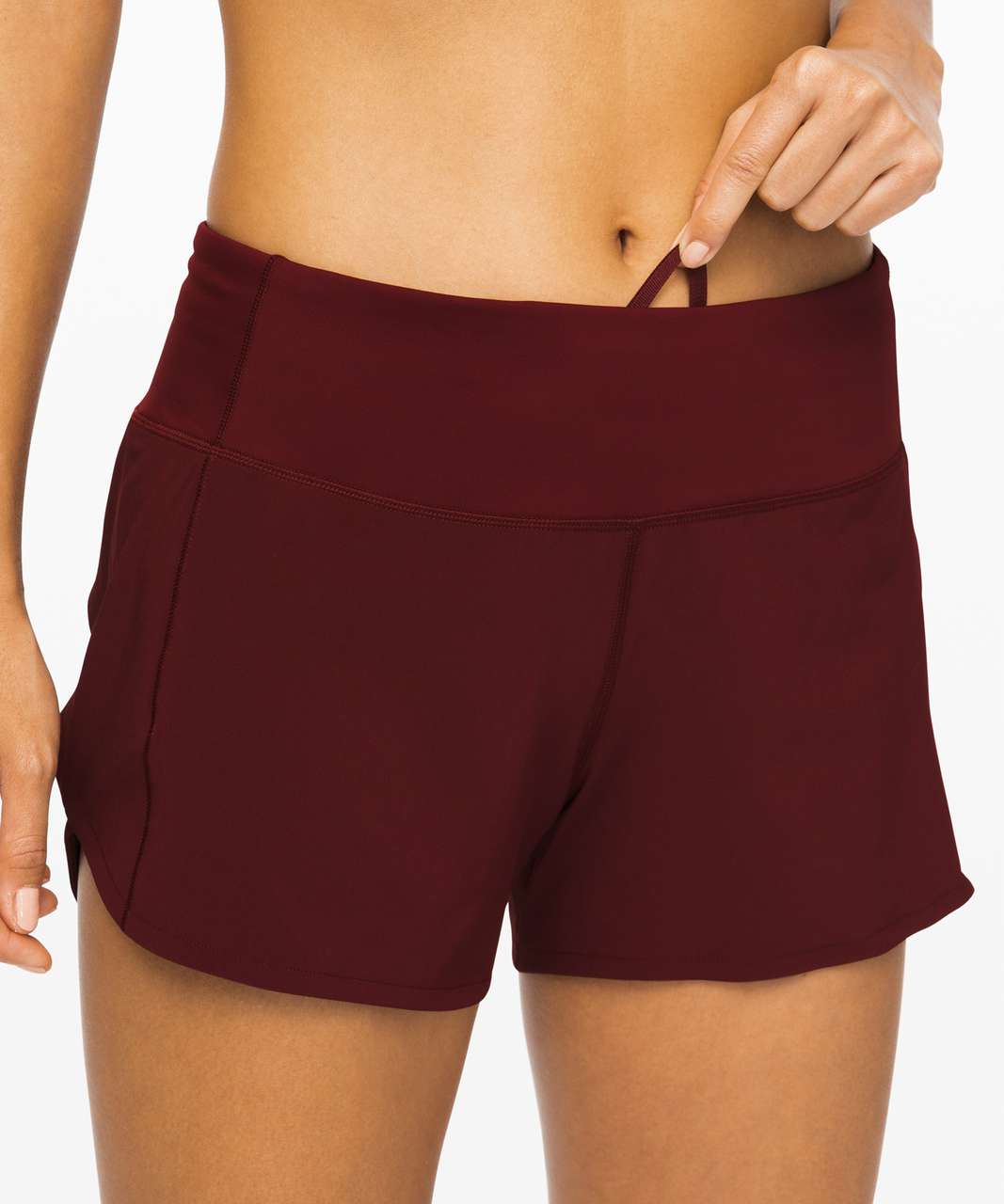 Lululemon Speed Up Short Long *4 Updated Fit - Deep Rouge - lulu fanatics