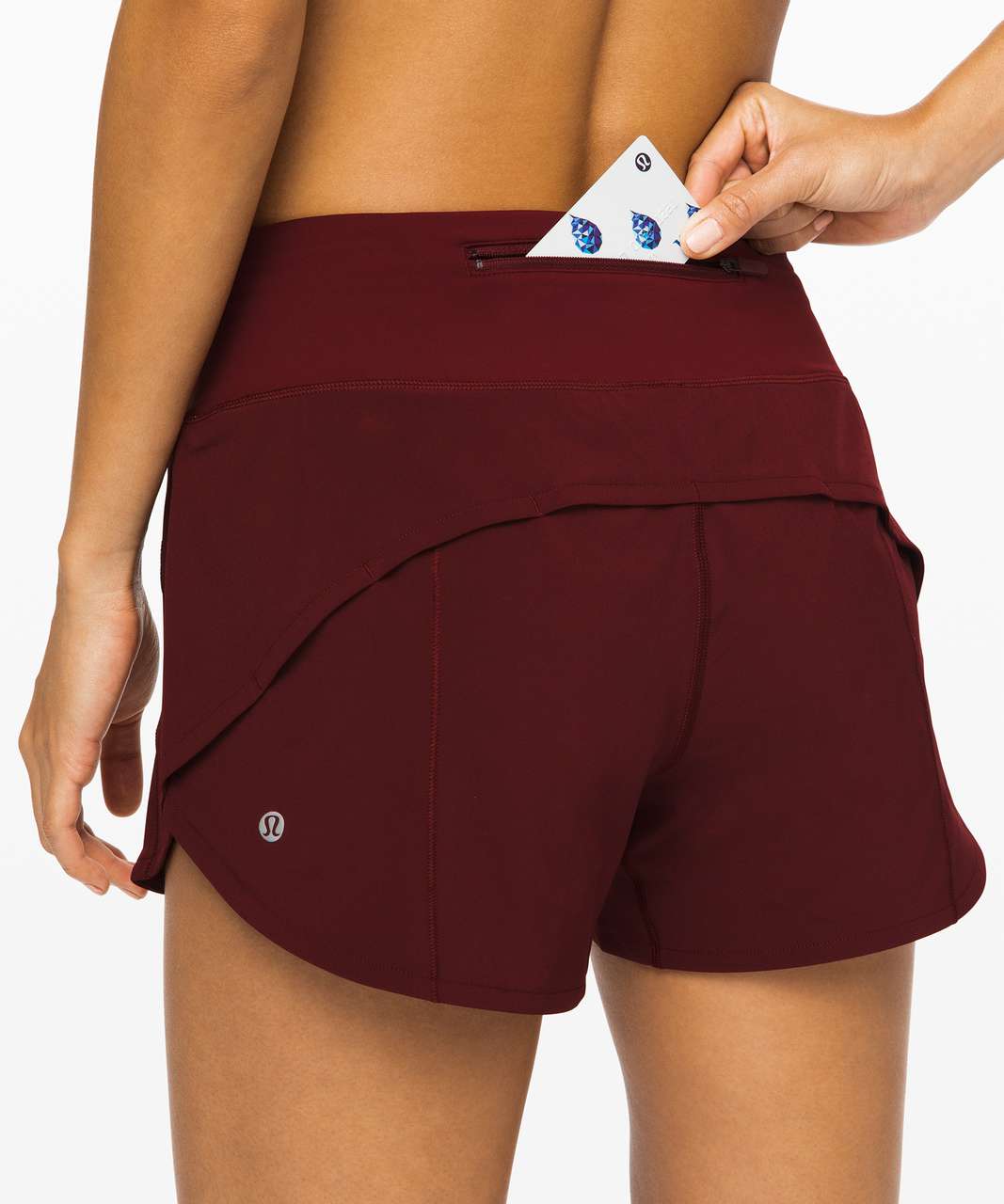 Lululemon Speed Up Short Long *4" Updated Fit - Deep Rouge