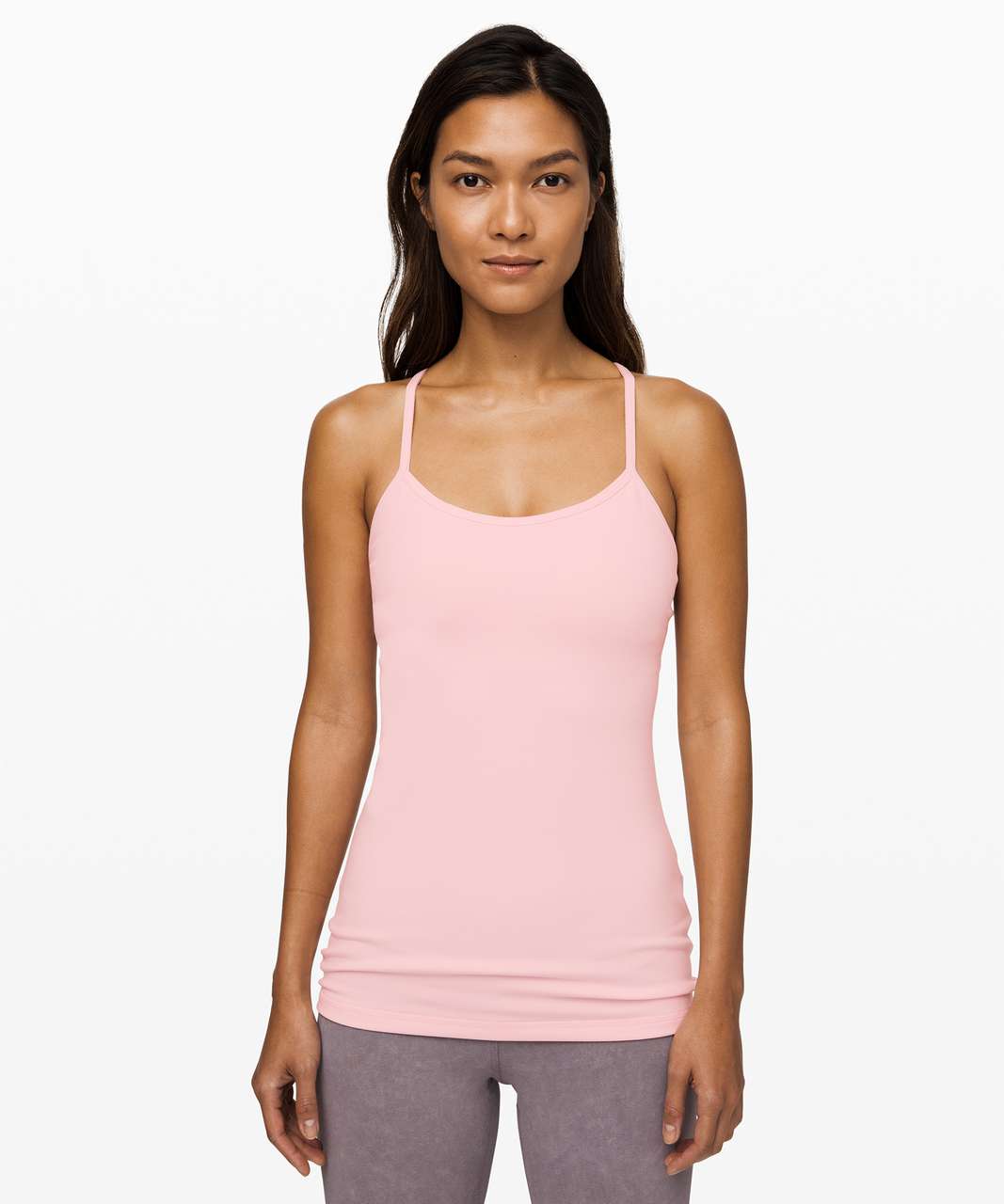 Lululemon Power Y Tank *Luon - Heathered Powdered Rose