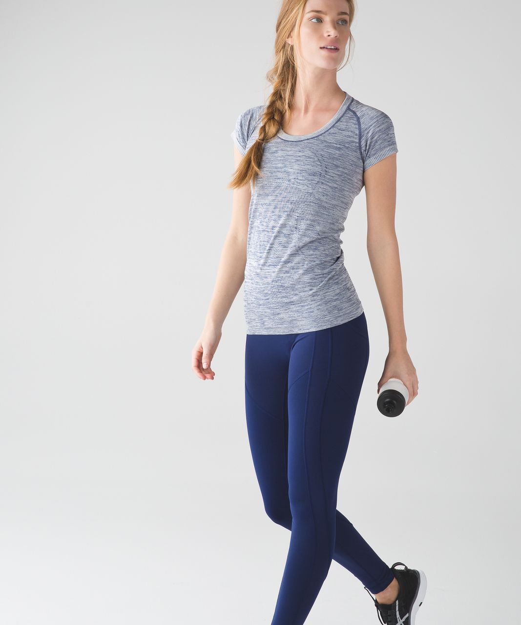 Lululemon Swiftly Tech Short Sleeve Scoop - Heathered Hero Blue