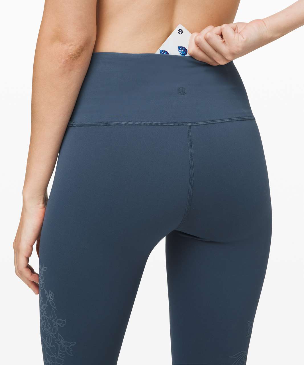 Lululemon Always On High-Rise Tight 28"*Flocked Everlux - Code Blue