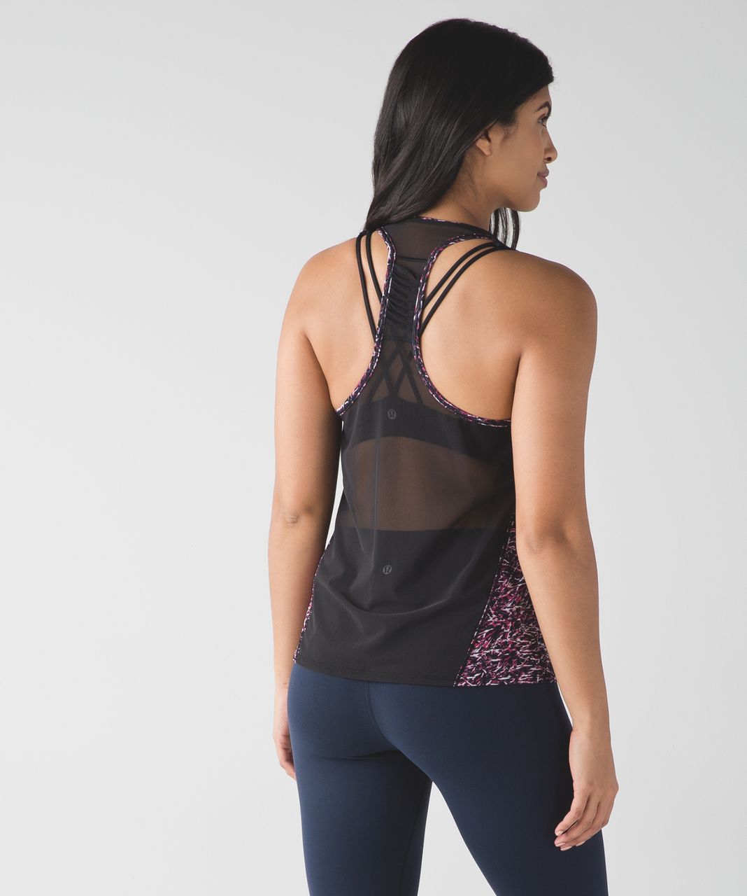 Lululemon Sunshine Salutation Tank - Dusk Dye White Black / Black - lulu  fanatics