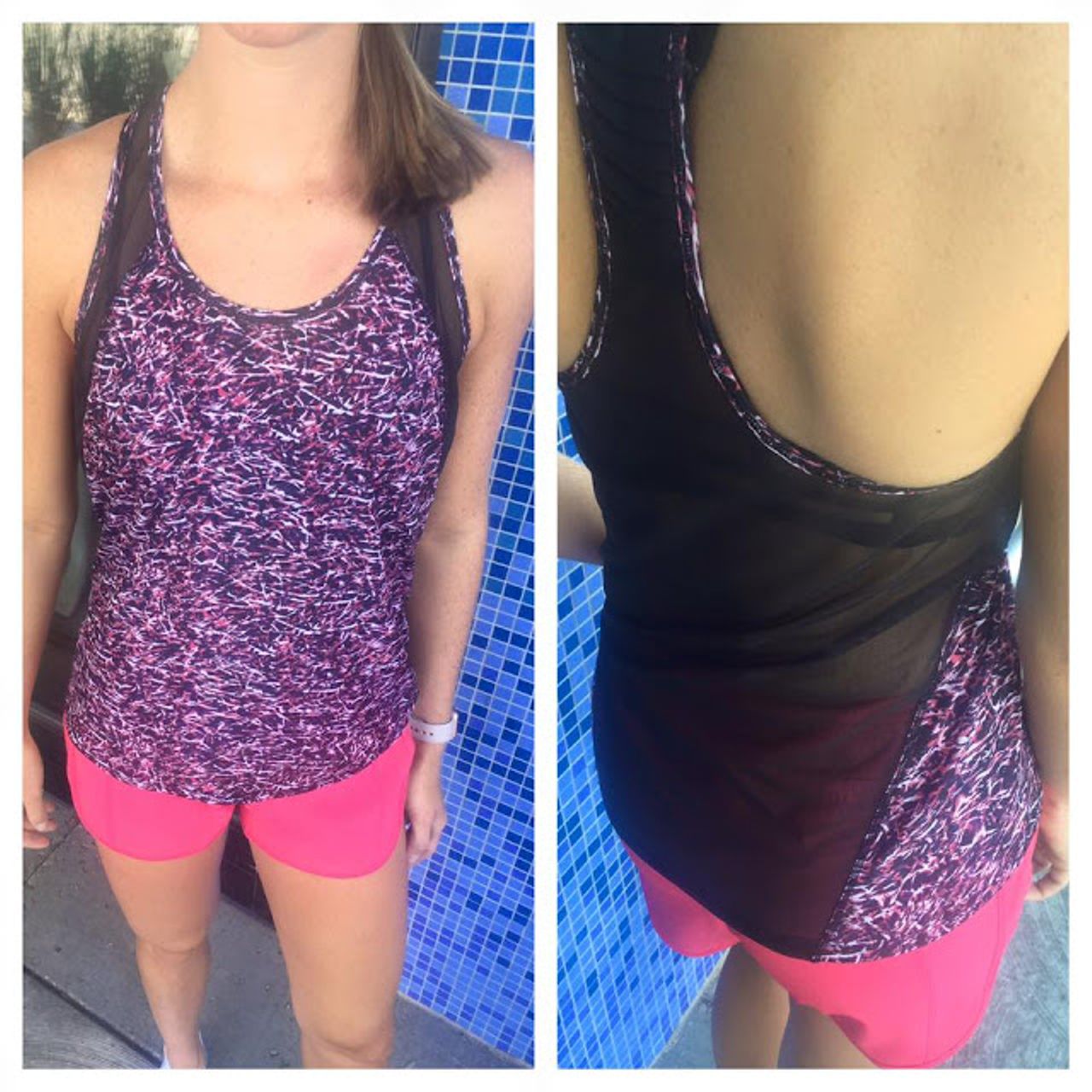 Lululemon Sunshine Salutation Tank - Mini Ripple Boom Juice Multi / Black