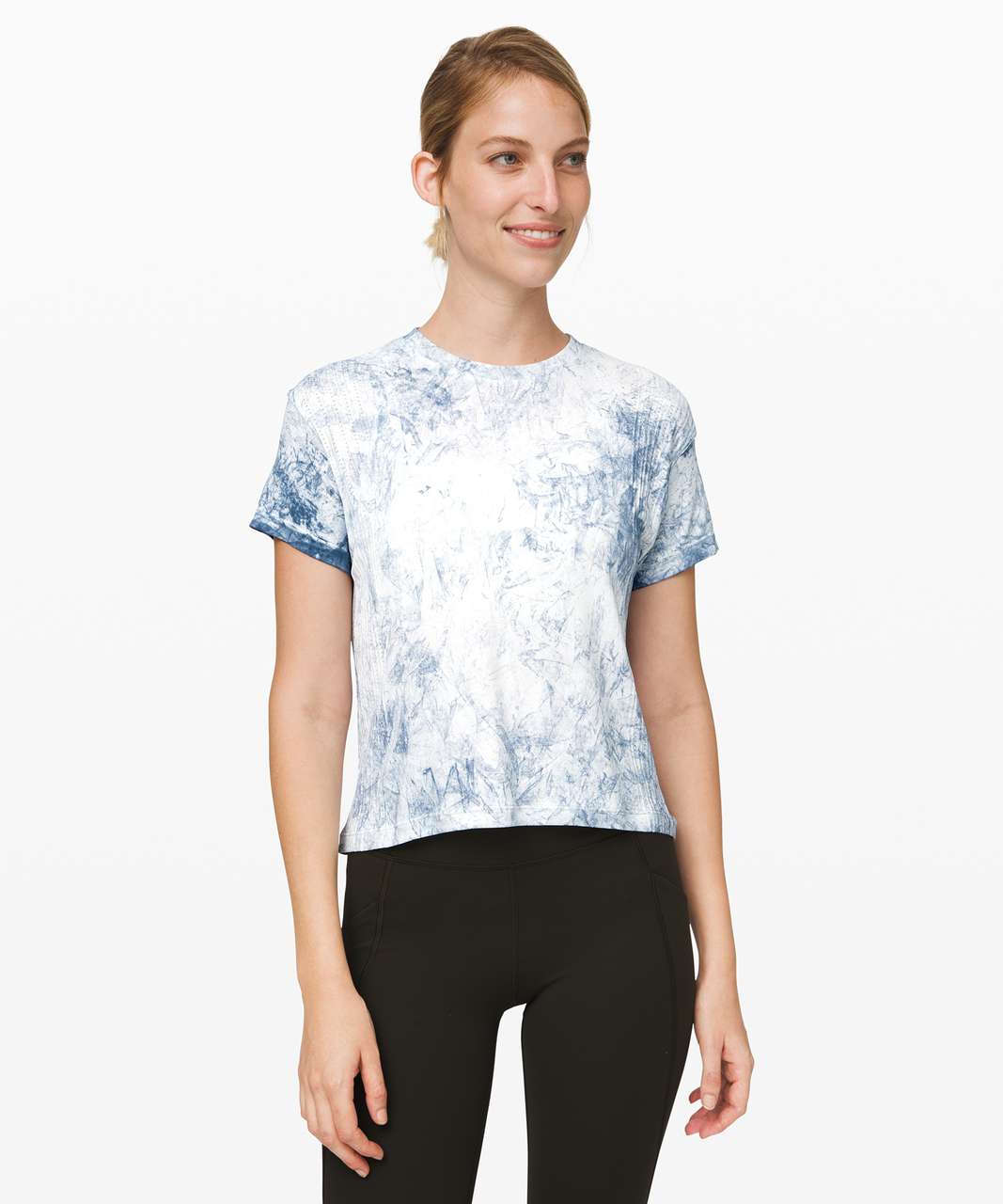 Lululemon Train to Be Short Sleeve - White / Luna