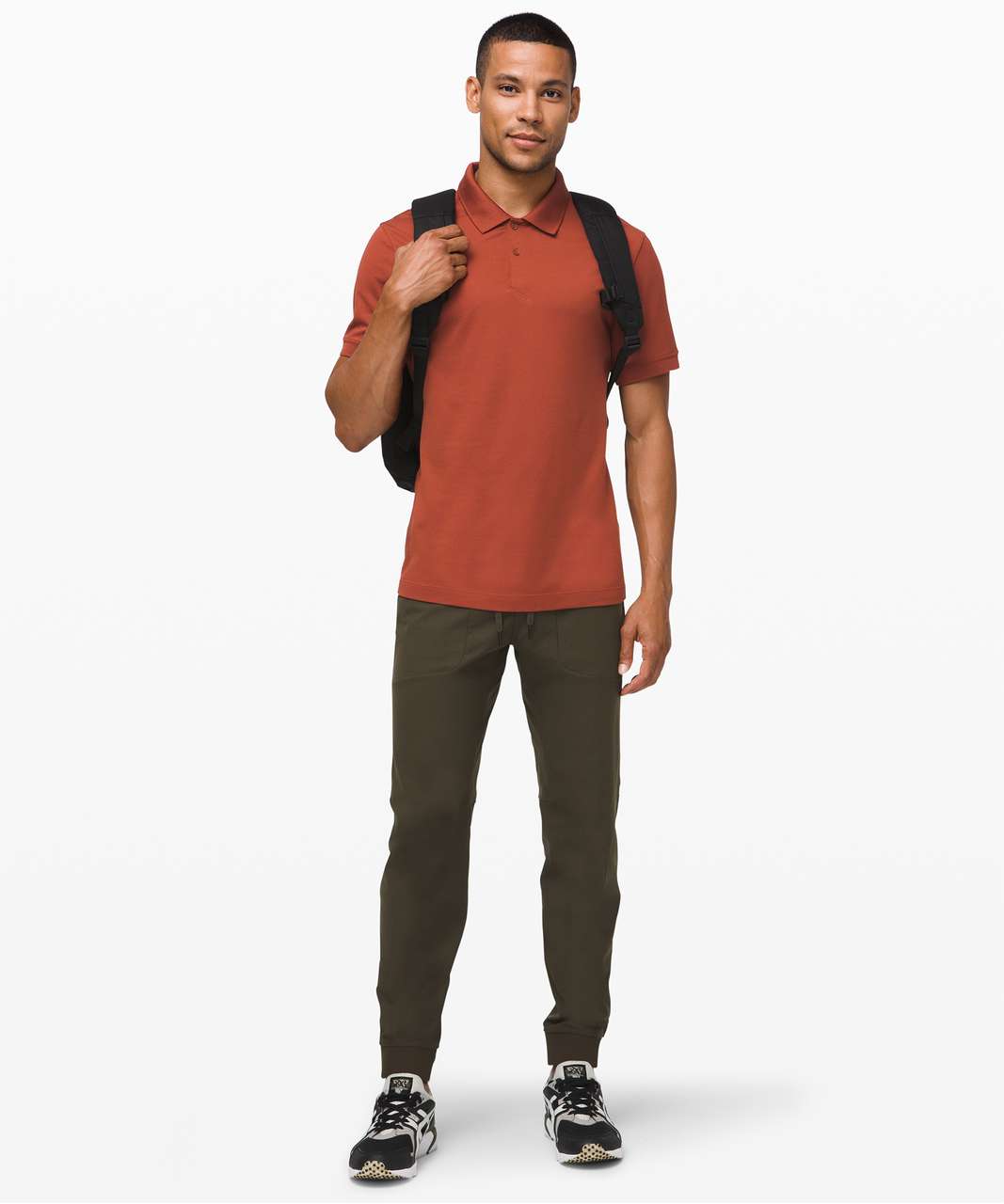 Lululemon Tech Pique Polo - Dark Terracotta