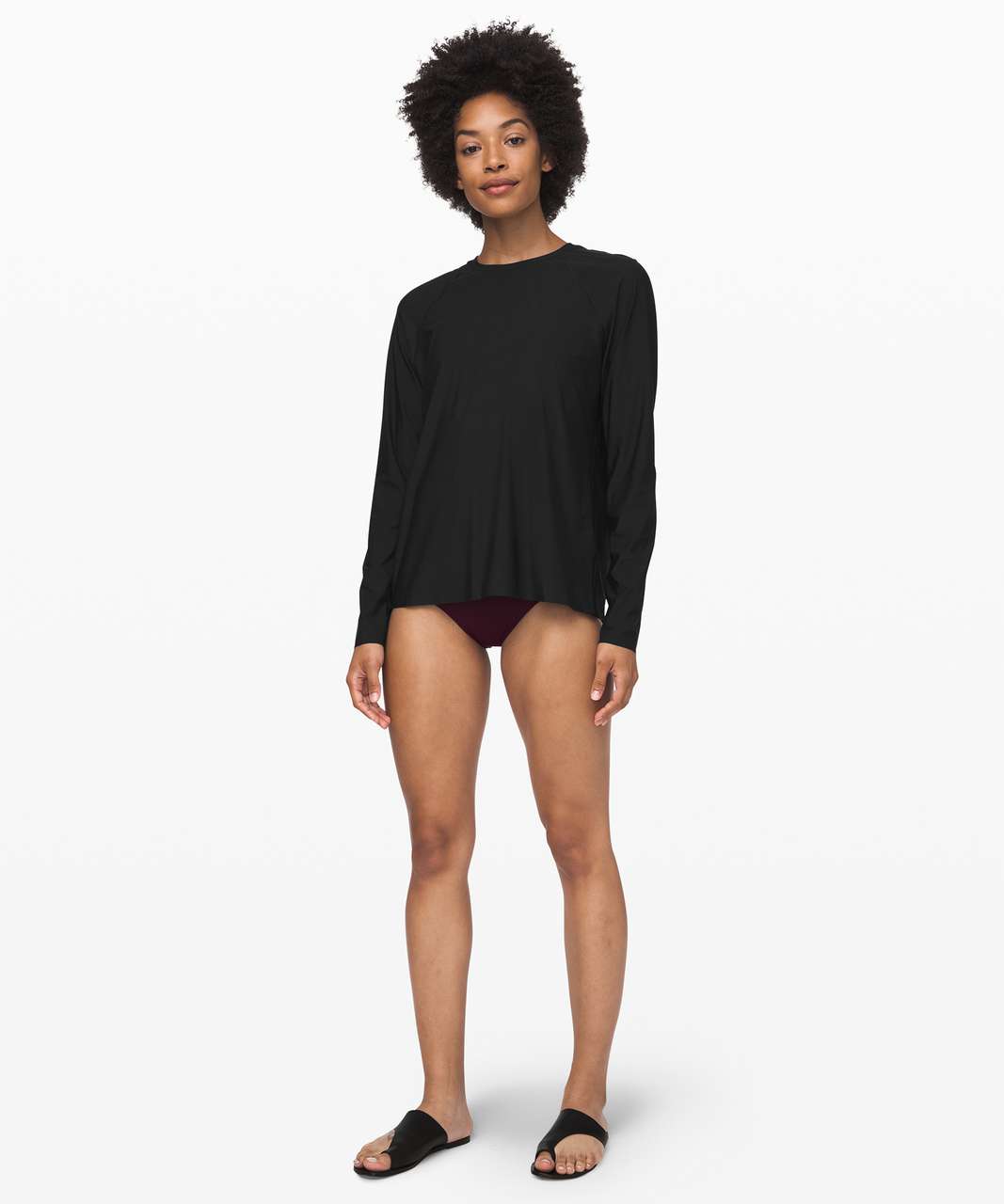 Lululemon Sun Shelter Long Sleeve Rash Guard - Black