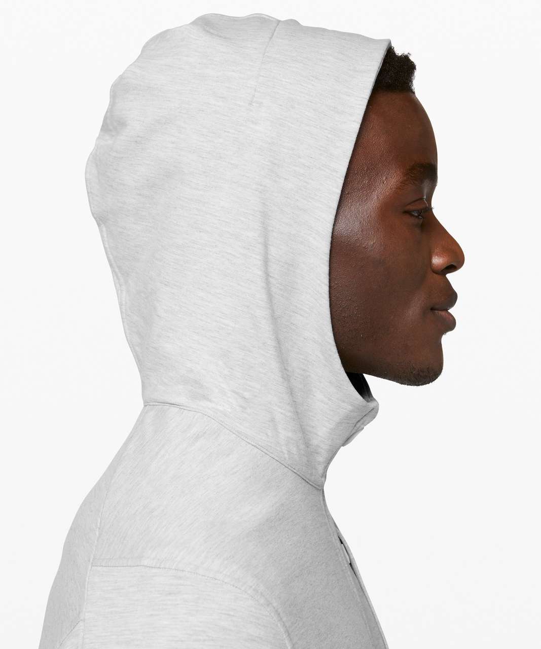 Lululemon City Sweat Zip Hoodie - Heathered Ultra Light Grey / Sea Salt