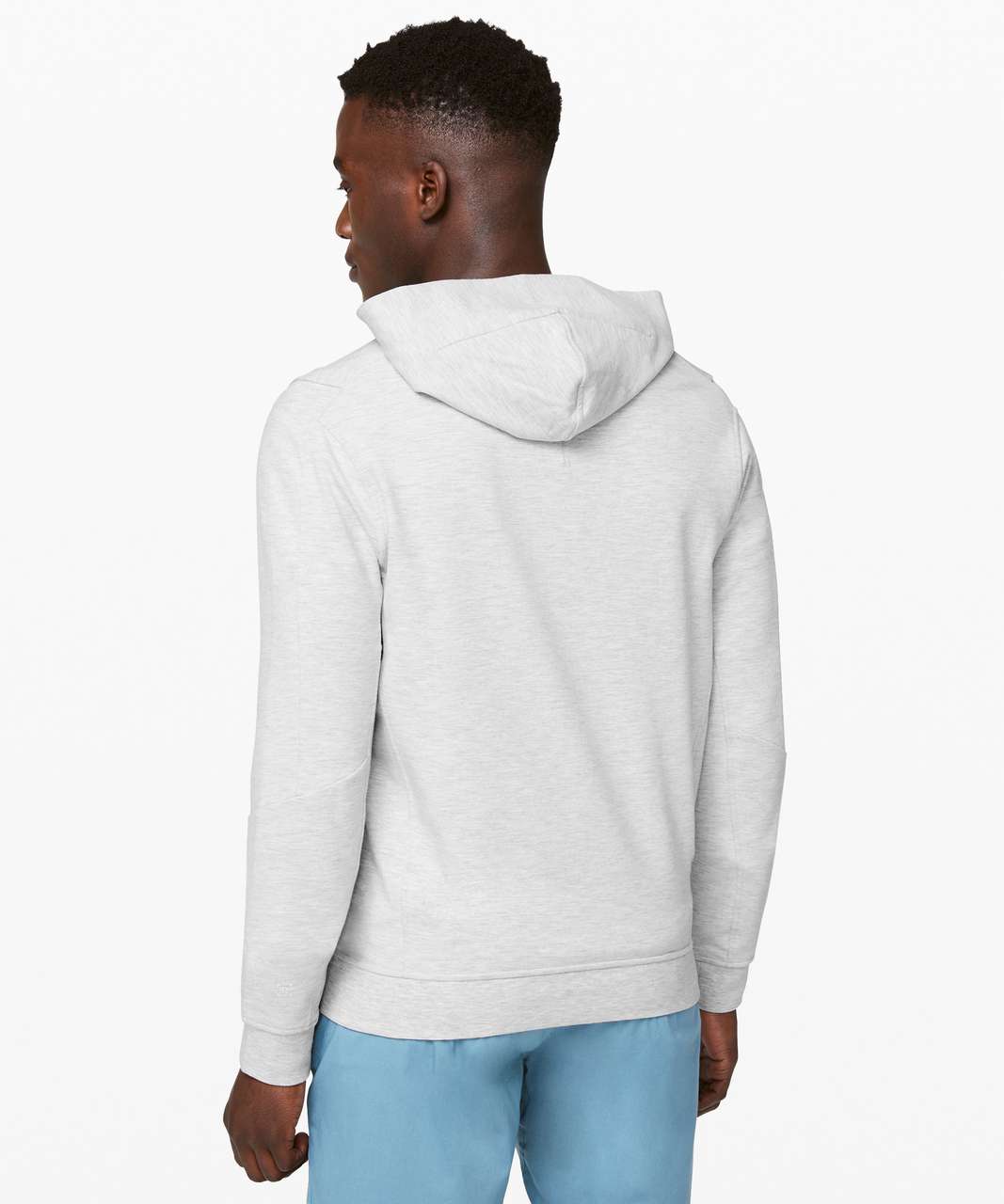 Lululemon City Sweat Zip Hoodie - Heathered Ultra Light Grey / Sea Salt