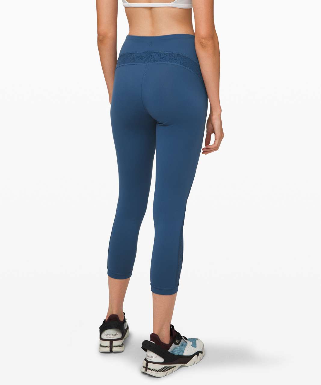 Lululemon Wunder Under Crop High-Rise 21 *Flocked Everlux - Code Blue -  lulu fanatics