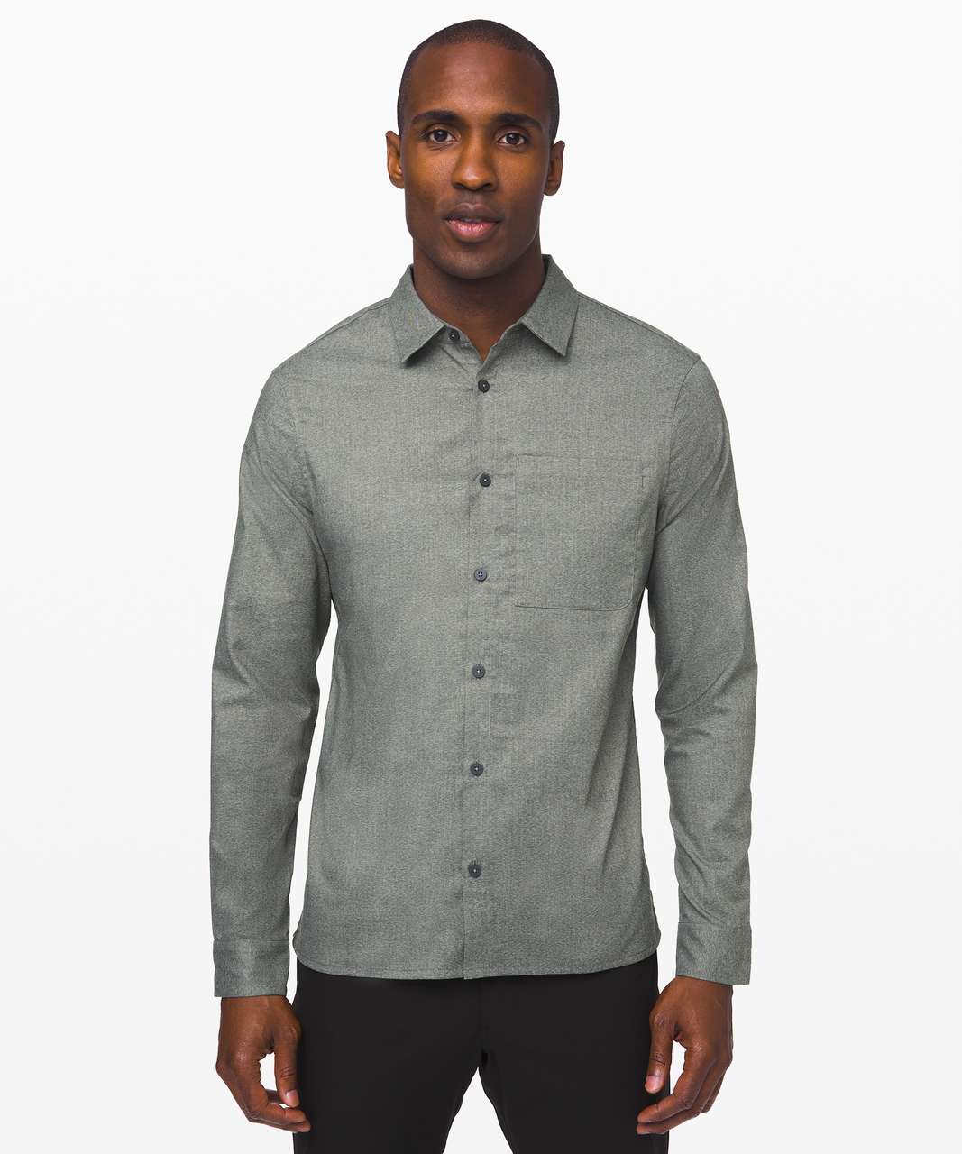 Lululemon Masons Peak Long Sleeve Shirt - Heathered Onyx - lulu fanatics