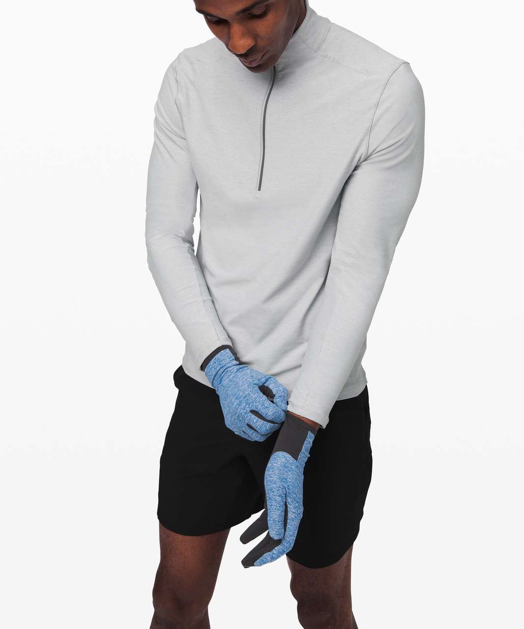 Lululemon Resolute Runner Gloves - Heathered True Navy / Black