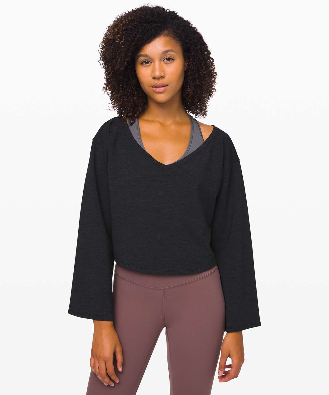 Lululemon Show your Depth Long Sleeve - Heathered Core Black