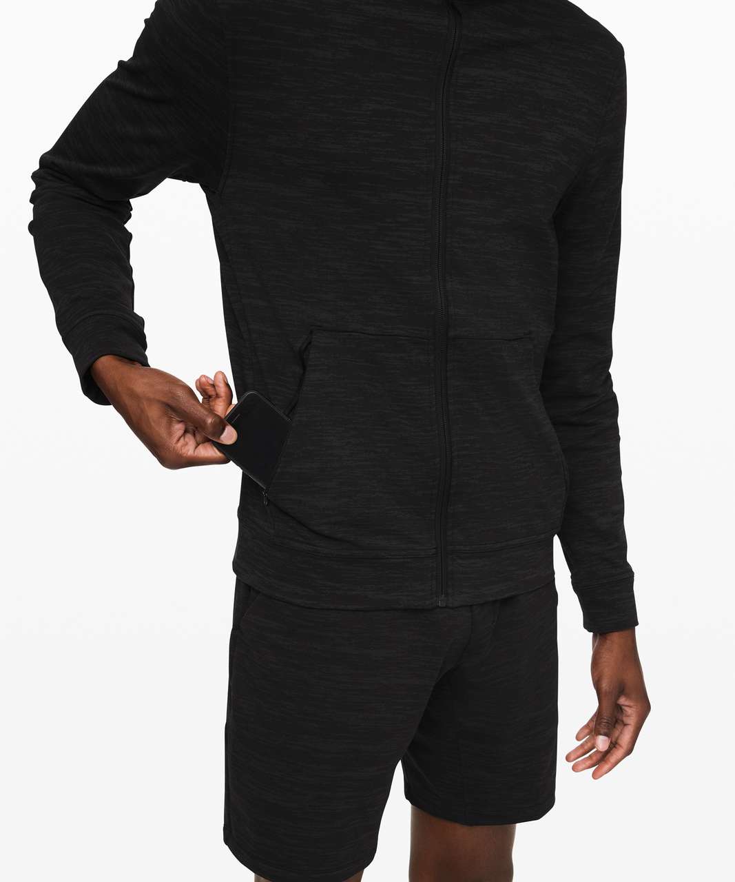 Lululemon City Sweat Full Zip Hoodie *Jacquard - Black / Obsidian