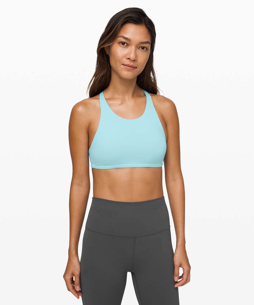 Lululemon Free To Be Bra *Wild High Neck - Sea Frost - lulu fanatics