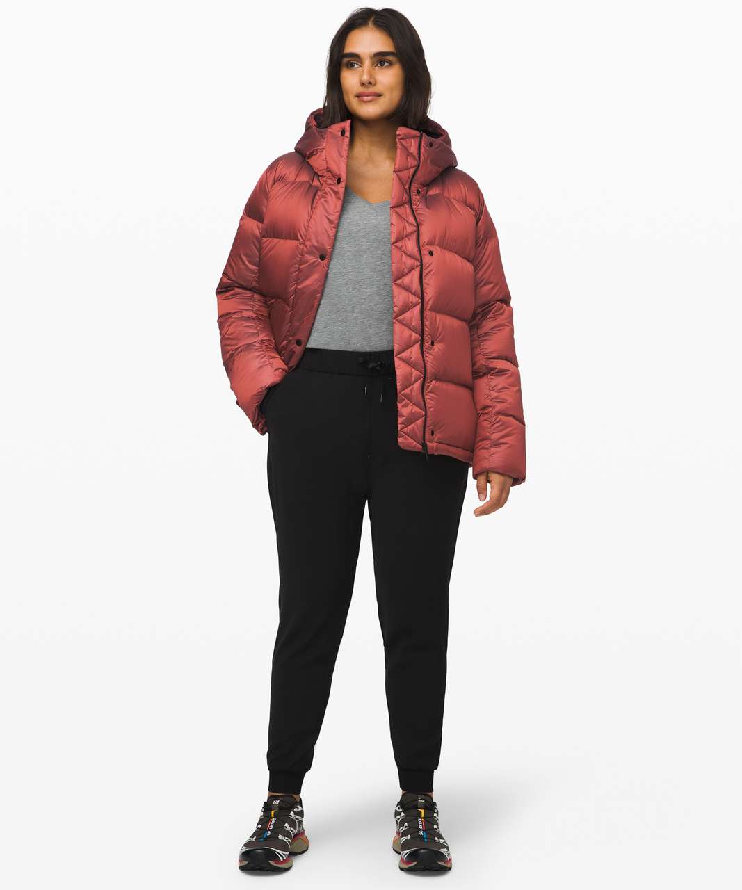 lululemon orange puffer jacket