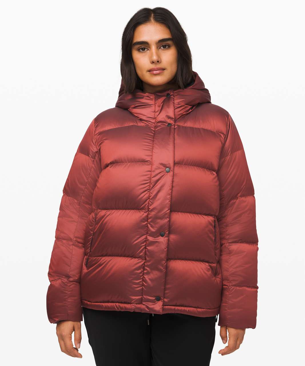 Lululemon Women's Wunder Puff 600-Fill Down Jacket CROPPED Evergreen Size 6