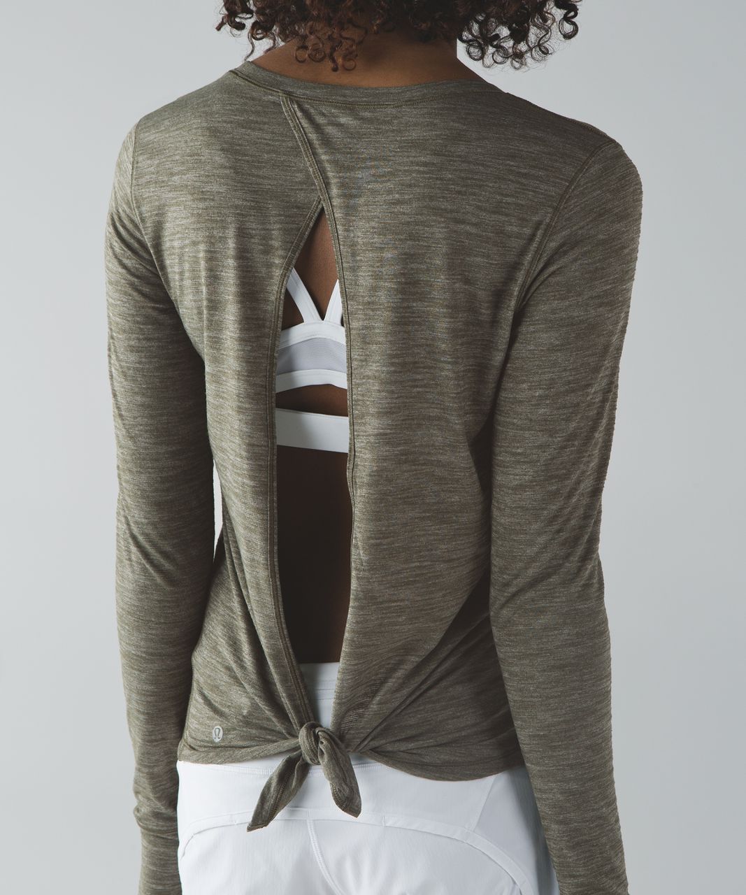 Lululemon Beat The Heat Long Sleeve - Heathered Fatigue Green