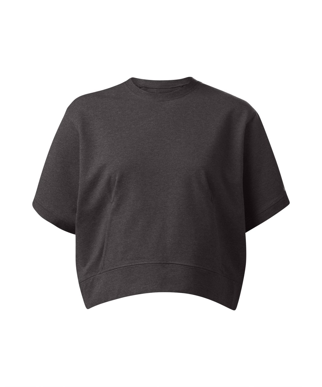 Lululemon Blissed Out Short Sleeve Sweatshirt - Heathered Black