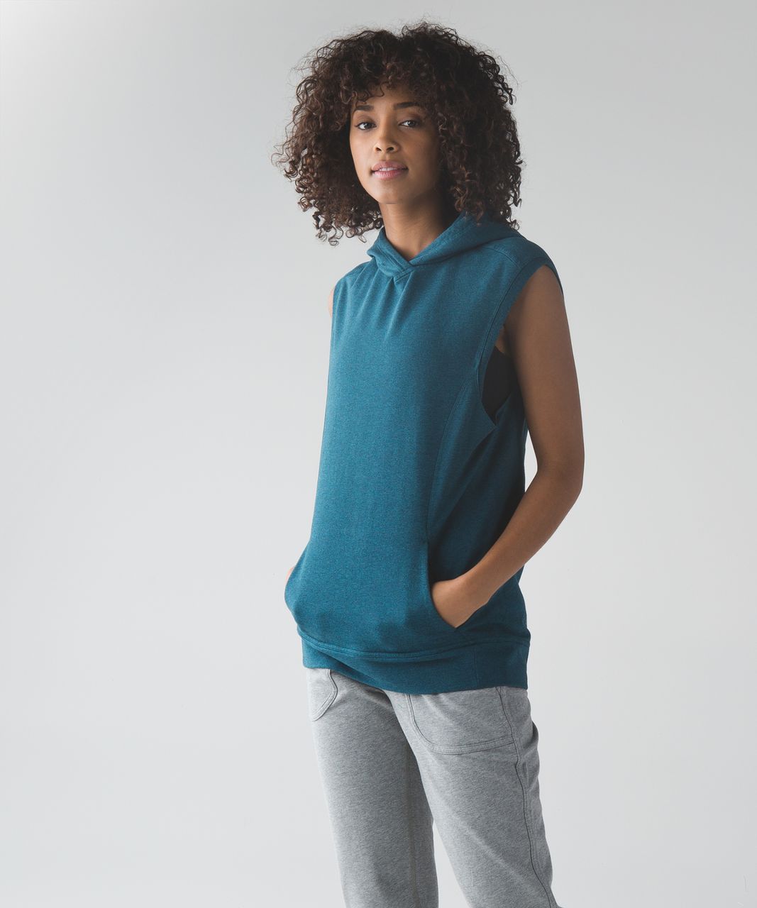 Lululemon Blissed Out Sleeveless Hoodie - Heathered Alberta Lake - lulu ...