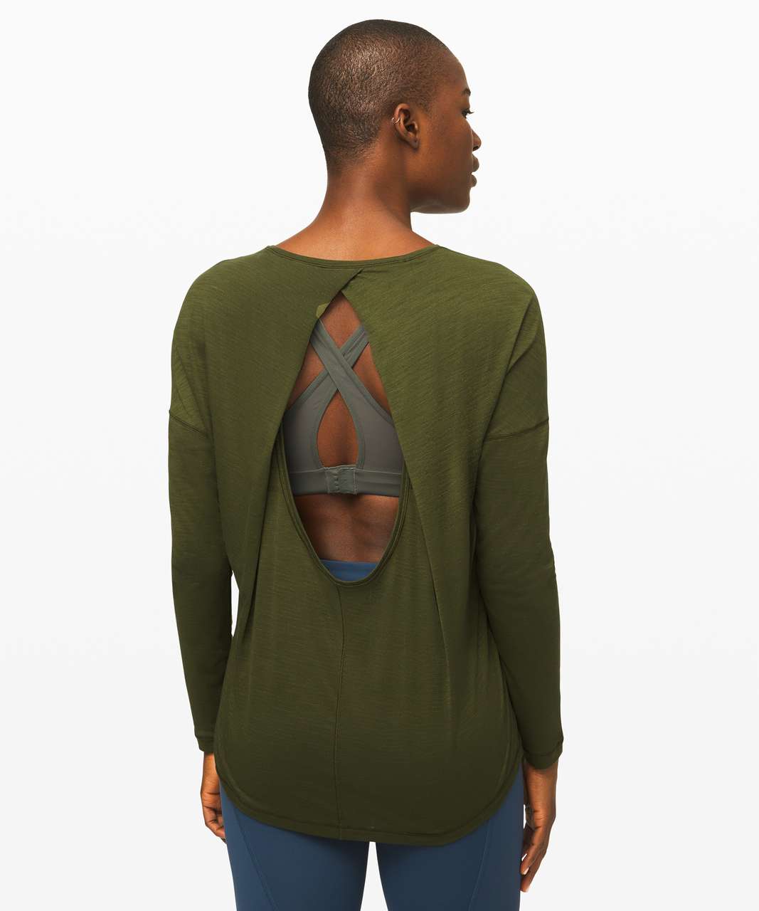 Lululemon Get Set Long Sleeve - Heathered Landscape Green - lulu