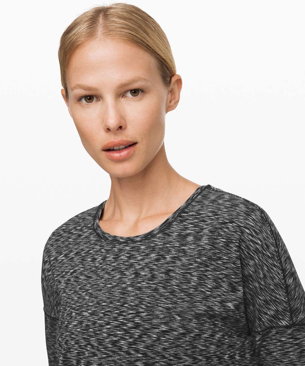 Lululemon Get Set Long Sleeve - Spaced Out Space Dye Black White