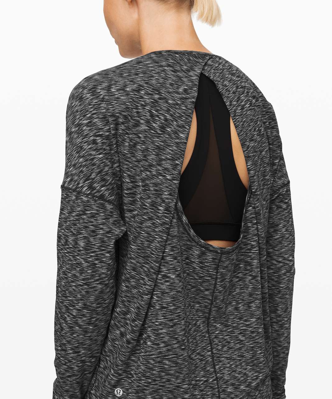 Lululemon Get Set Long Sleeve - Spaced Out Space Dye Black White - lulu ...