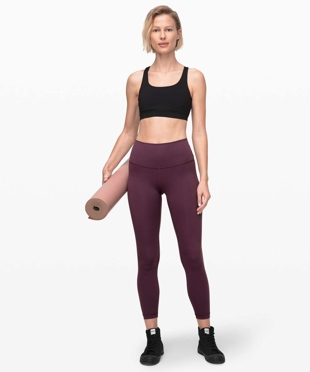 LULULEMON WUNDER UNDER Low Rise Leggings Size 6 Dark Plum Purple Full Length  £23.74 - PicClick UK