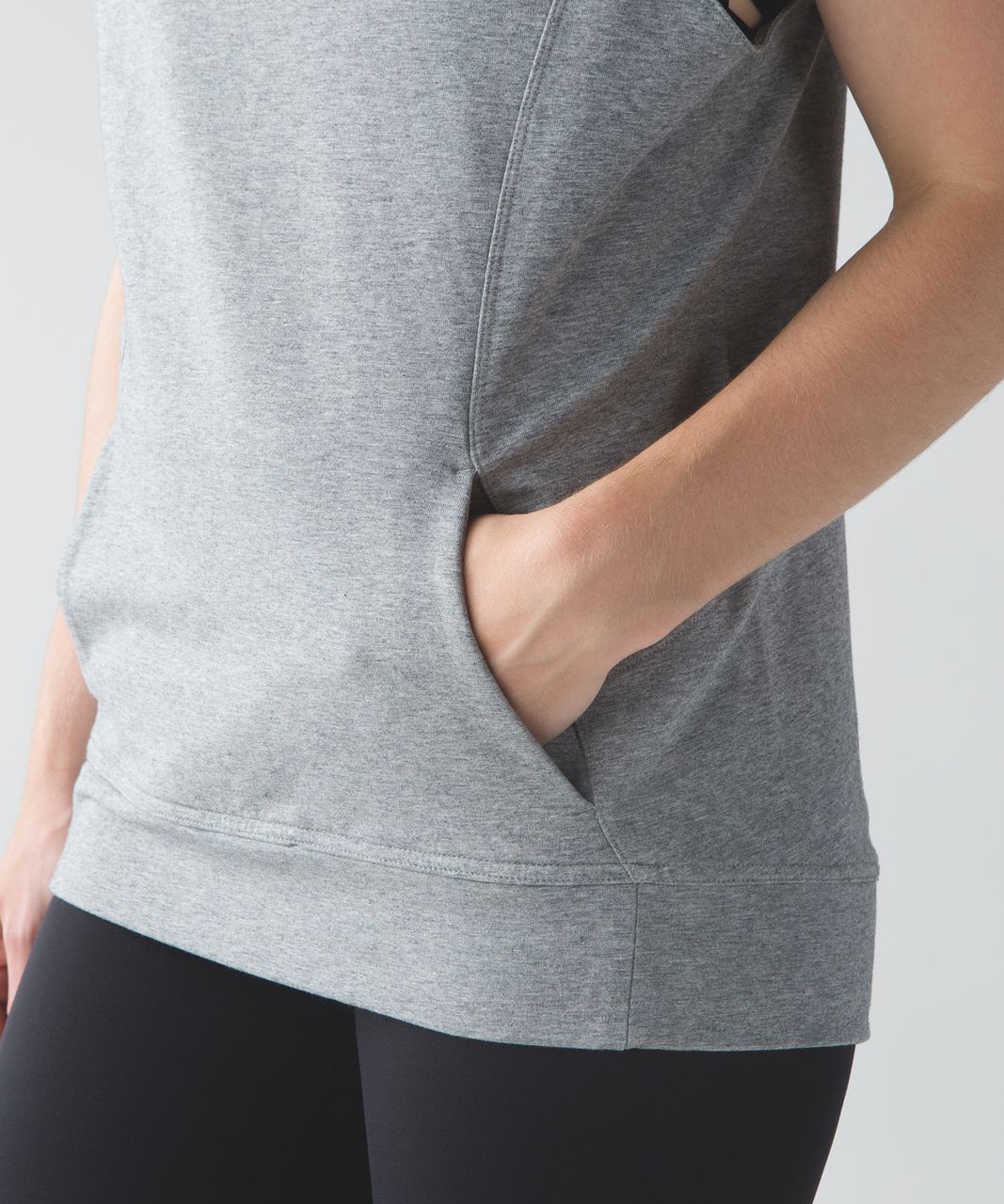 Lululemon Blissed Out Sleeveless Hoodie - Heathered Medium Grey