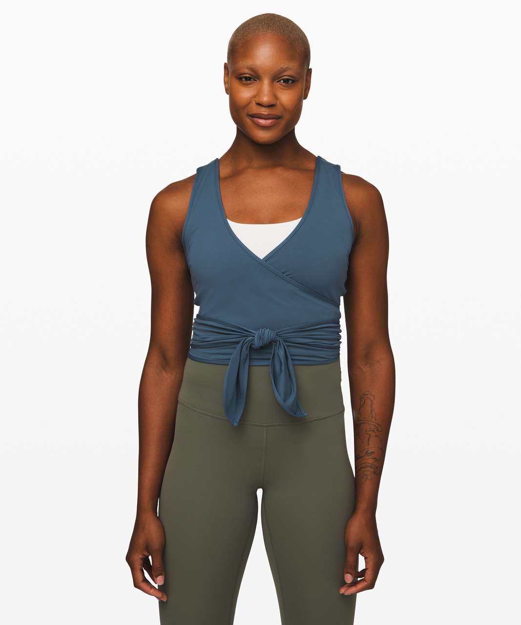 Lululemon Twist Me Up Crop Tank - Code Blue - lulu fanatics