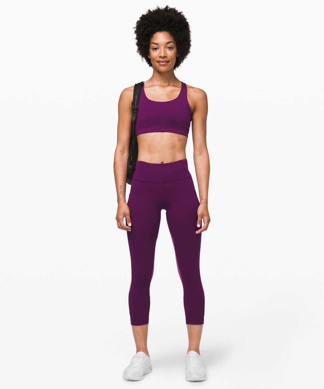 lululemon athletica, Pants & Jumpsuits, Lululemon Invigorate Set Tank And  Crop Black Purple Size 4